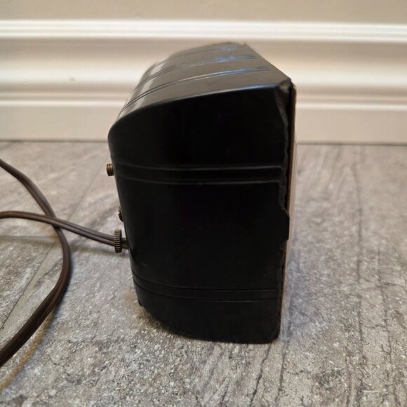 Vintage Art Deco Telechron Black Bakelite Electric Alarm Clock Model CF769 Works - Picture 7 of 14